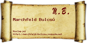 Marchfeld Bulcsú névjegykártya